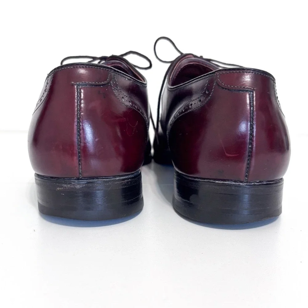 Breather Wright Mens Wingtip Oxford Brogue Derby Dress Shoes Size 11.5B Oxblood‎